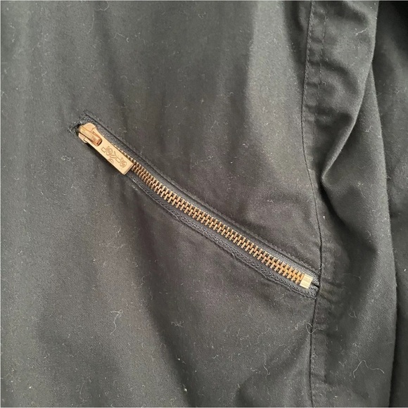 Levi Strauss Large Red Tab Black Bomber Jacket ~ Levi’s Graphic Motorcycle Y2K - Picture 4 of 9